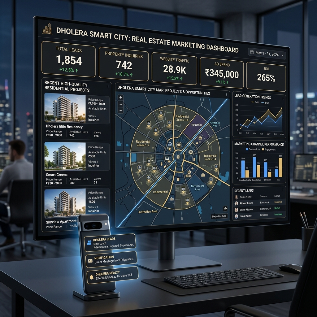 Dholera Smart City Digital Marketing Dashboard