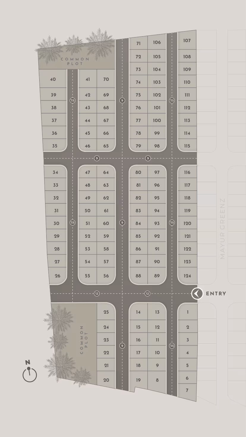 Mayur Greenz Courtyard Floor and Site Plan